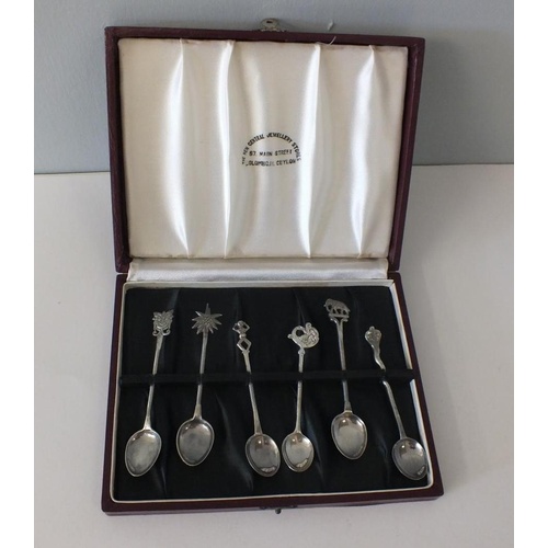 249 - VINTAGE BOXED SET OF SIX ISLAMIC SILVER SPOONS