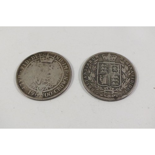 101 - TWO VICTORIAN SILVER HALF CROWN COINS 1879,1900