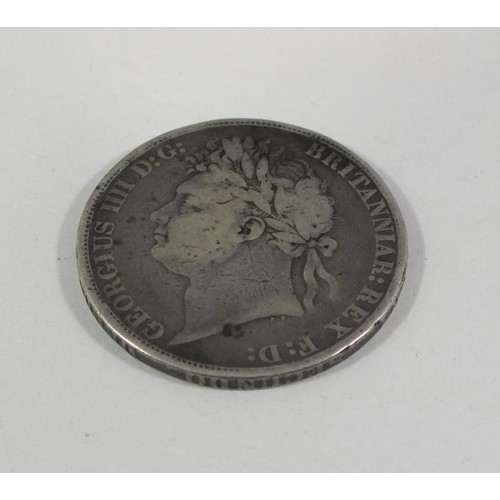 106 - 1821 GEORGE III SILVER CROWN COIN