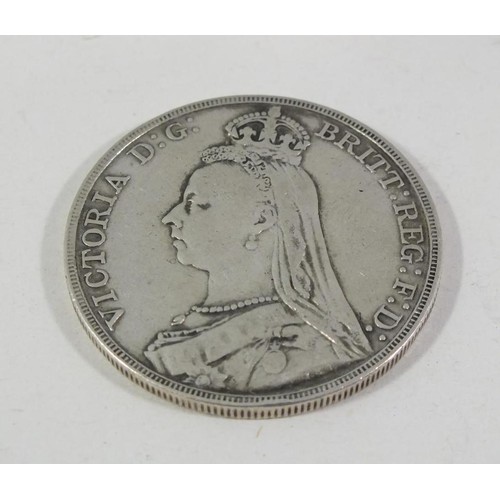 107 - 1889 VICTORIA SILVER CROWN COIN