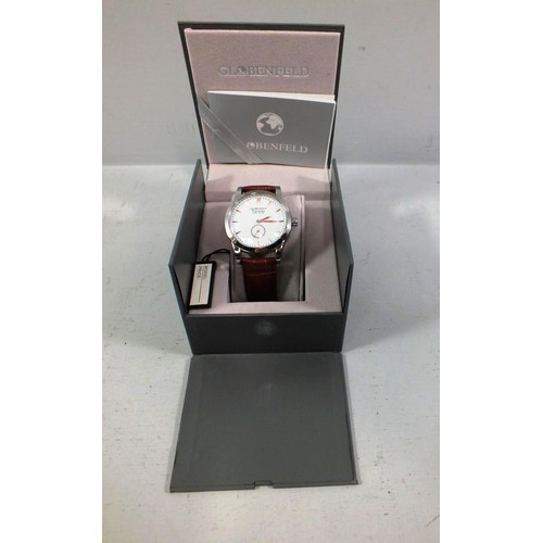 117 - GERMANY'S BEST WATCH - GLOBENFELD BOXED AND WORKING WITH 5 YEAR GUARANTEE- RRP £220