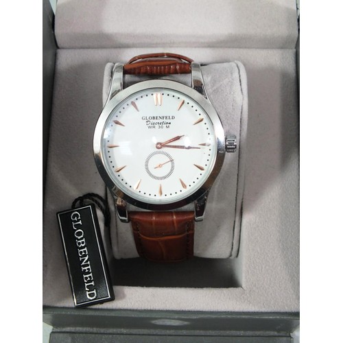 117 - GERMANY'S BEST WATCH - GLOBENFELD BOXED AND WORKING WITH 5 YEAR GUARANTEE- RRP £220