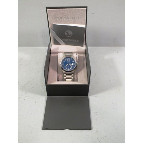 119 - GERMAN GLOBENFELD GENTS DRESS WATCH WORKING AND BOXED WITH 5 YEAR GUARANTEE RRP£245