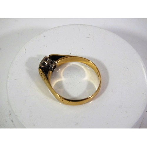 168 - 18ct DIAMOND RING IN BOX 3.3g