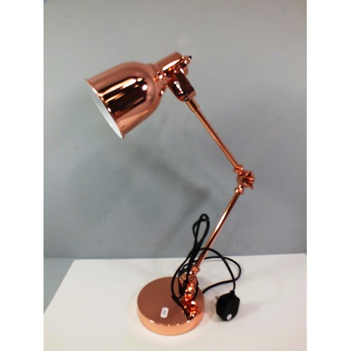 493 - COPPER TONE ANGLE POISE LAMP