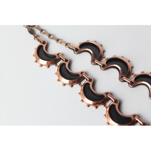 33 - MODERNIST Copper Statement Collar NECKLACE