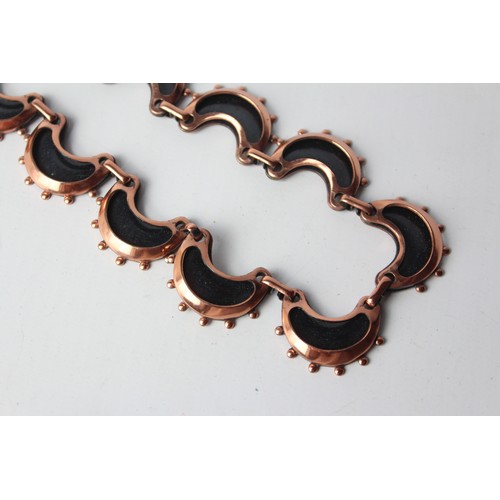 33 - MODERNIST Copper Statement Collar NECKLACE