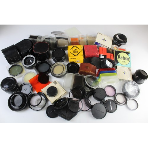 44 - Assorted CAMERA ACCESSORIES Inc. Lens Filters, Caps, Hoods & Teleconverters