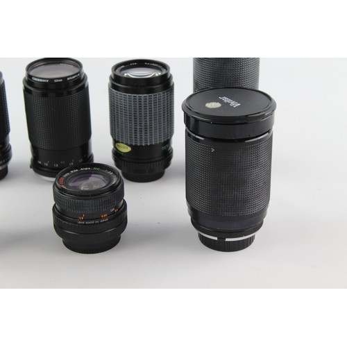 16 - 7 x Assorted CAMERA LENSES Inc. Super Ozeck, Vivitar, Miranda & Kenlock Etc.