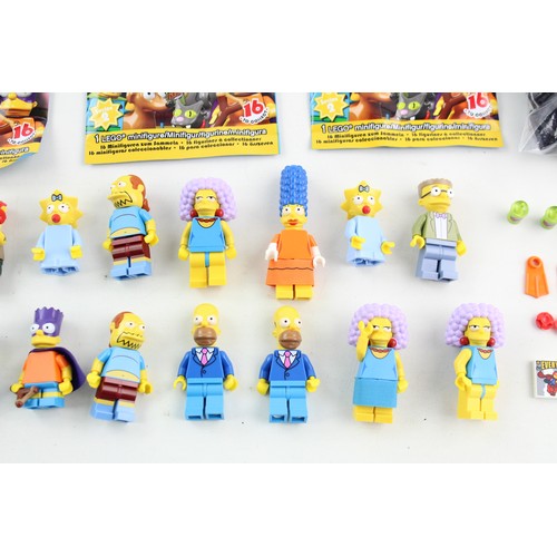 26 - 16 x Assorted LEGO The Simpsons Mini Figures Plastic Toys Inc Homer, Bart Etc