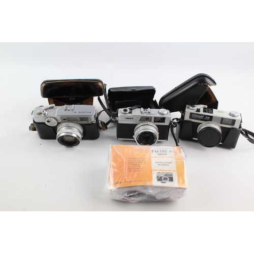 40 - 4 x Range Finder FILM CAMERAS Inc. Canon Canonet, Canonet 28, Fujica V2 & Drive