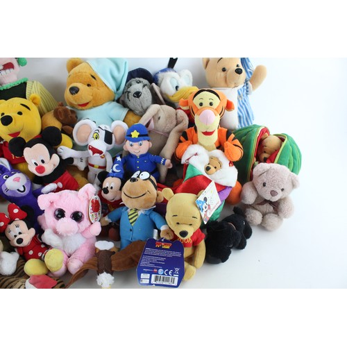 84 - Job Lot of Assorted Soft Toys & Teddy Bears Inc. Disney, Wallace & Gromit, Etc