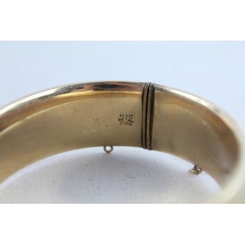 95 - Vintage 9ct ROLLED GOLD BANGLE w/ Scrolling, Floral Design