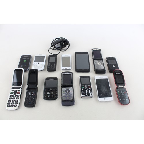 98 - 14 x Assorted MOBILE PHONES Inc Touch Screen, Smart Phones, Samsung, Nokia Etc