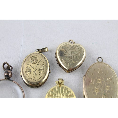 108 - 5 x Antique LOCKETS inc. Rolled Gold, Photo, Scrolling Design, Floral