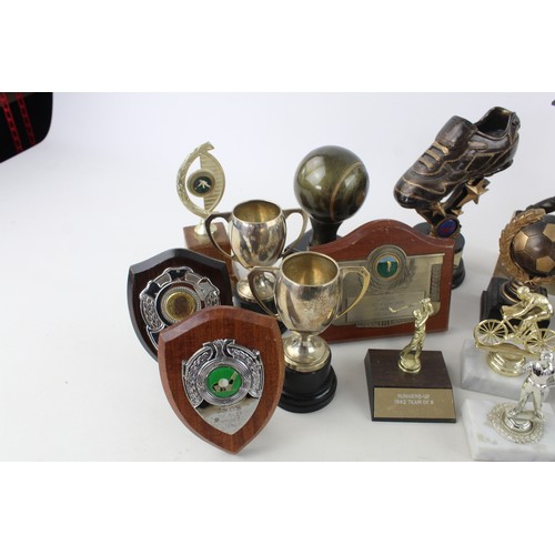 100 - 26 x Assorted Sporting TROPHIES / PLAQUES Inc Vintage, Football, Golf Etc