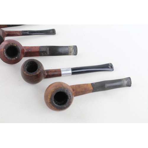 155 - 6 x Assorted Vintage Estate Smoking Pipes Inc. Bewlay, Puffin, Clubman, Etc