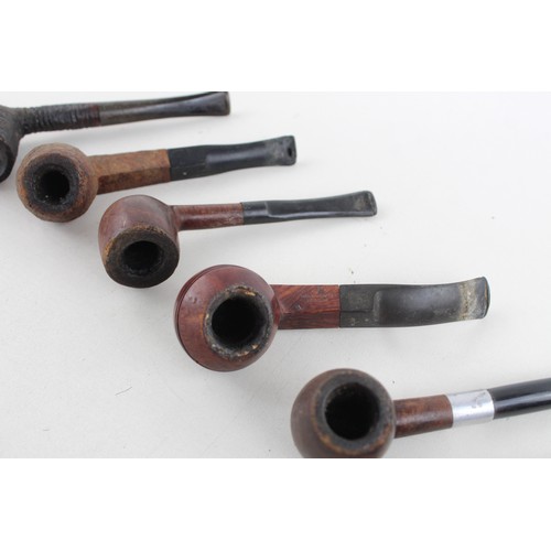 155 - 6 x Assorted Vintage Estate Smoking Pipes Inc. Bewlay, Puffin, Clubman, Etc