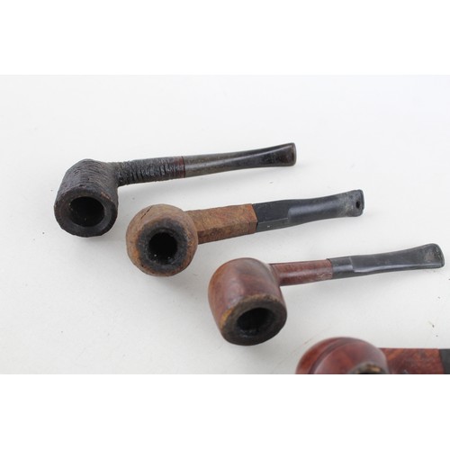 155 - 6 x Assorted Vintage Estate Smoking Pipes Inc. Bewlay, Puffin, Clubman, Etc