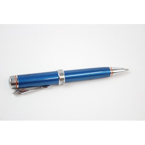 22 - HARLEY DAVIDSON Blue & Chrome Effect Ballpoint Pen / Biro WRITING