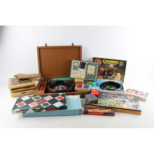 51 - 16 x Assorted Vintage GAMES & PLAYING CARDS Inc. Roulette, Bezique, Chess, Etc