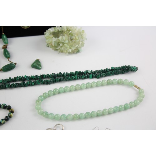 106 - 25 x Vintage GEMSTONE JEWELLERY inc. Malachite, Adventurine, Fluorite