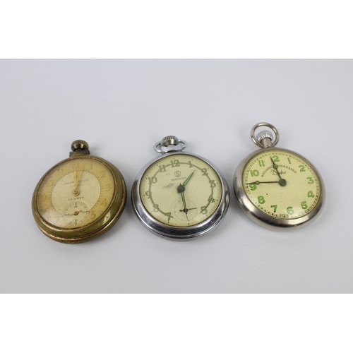 76 - 6 x Vintage Gents STOP / POCKET WATCHES Hand-Wind Inc. Services, Smiths Etc