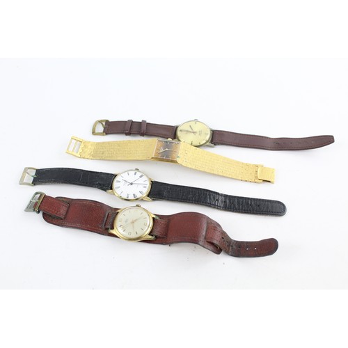 32 - 4 x Vintage Gents WRISTWATCHES Hand-Wind WORKING Inc. Avia, Allaine Etc