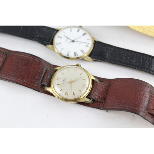 32 - 4 x Vintage Gents WRISTWATCHES Hand-Wind WORKING Inc. Avia, Allaine Etc