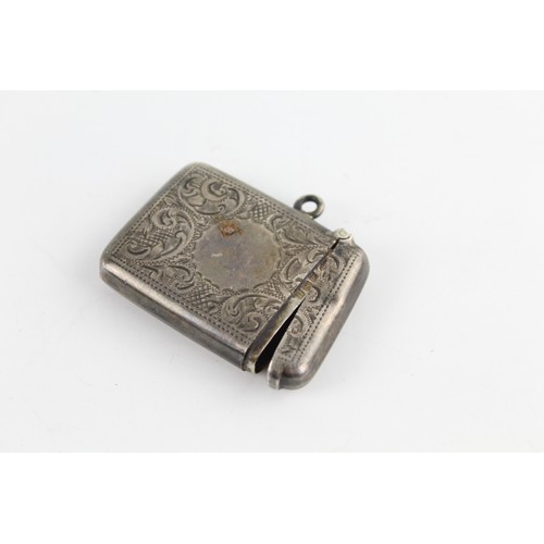 142 - Antique Hallmarked 1894 Birmingham STERLING SILVER Vesta Case (24g)