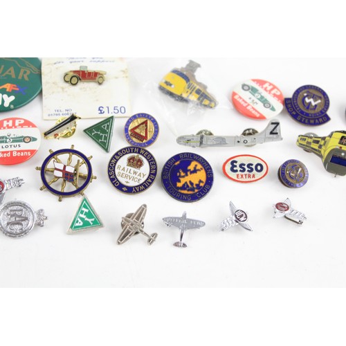 6 - 28 x Assorted Vintage TRANSPORT BADGES Inc Railway Service, Union, Advertising