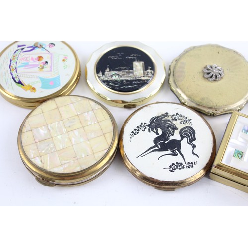 5 - 8 x Assorted Vintage Ladies VANITY Powder COMPACTS Inc Stratton, Clover Musical