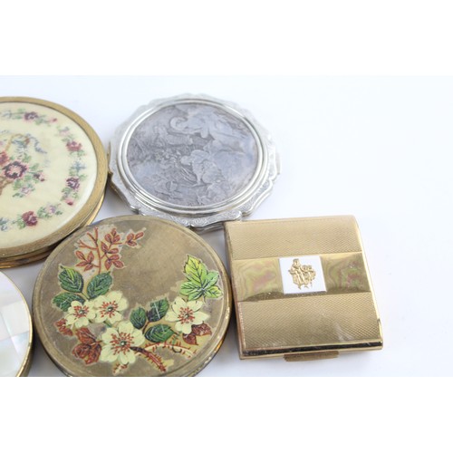 27 - 9 x Assorted Vintage Ladies VANITY Powder COMPACTS Inc Stratton, Yardley, Coty