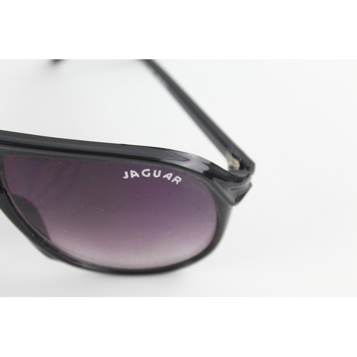 61 - Classic Vintage Gents Inspired JAGUAR Black Aviator Style SUNGLASSES