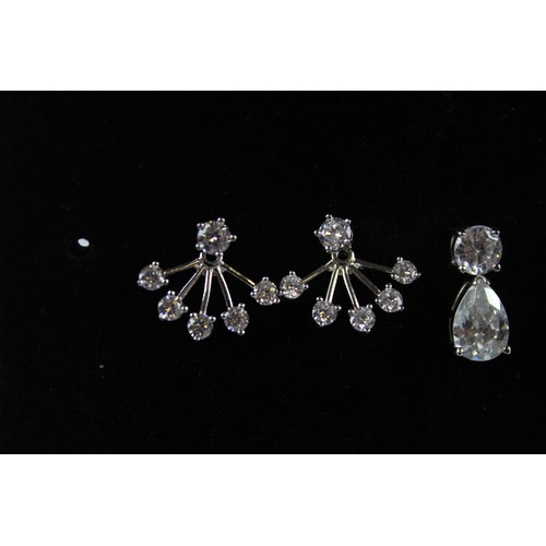 184 - 15 x .925 Sterling Silver EARRINGS inc. CZ, Studs, Statement (32g)