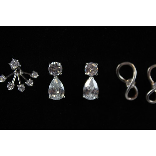 184 - 15 x .925 Sterling Silver EARRINGS inc. CZ, Studs, Statement (32g)