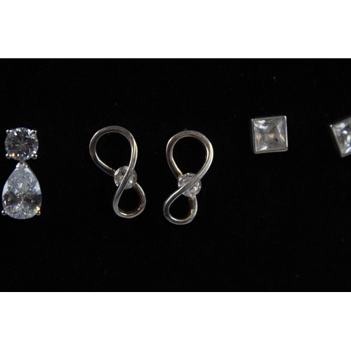 184 - 15 x .925 Sterling Silver EARRINGS inc. CZ, Studs, Statement (32g)