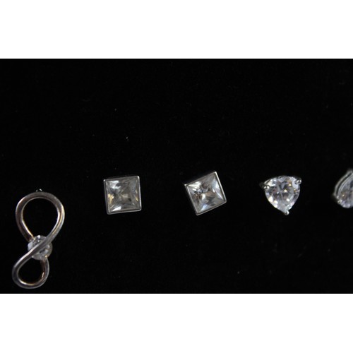184 - 15 x .925 Sterling Silver EARRINGS inc. CZ, Studs, Statement (32g)
