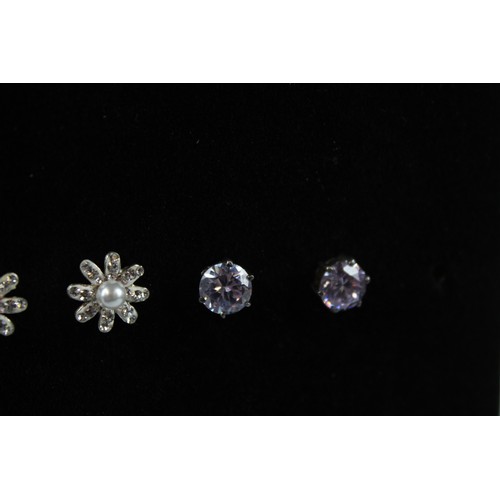 184 - 15 x .925 Sterling Silver EARRINGS inc. CZ, Studs, Statement (32g)