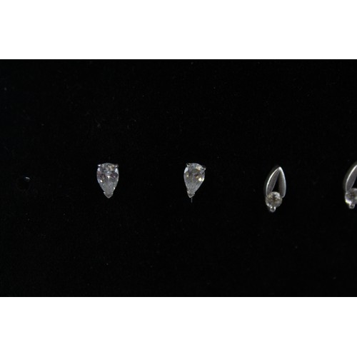 184 - 15 x .925 Sterling Silver EARRINGS inc. CZ, Studs, Statement (32g)