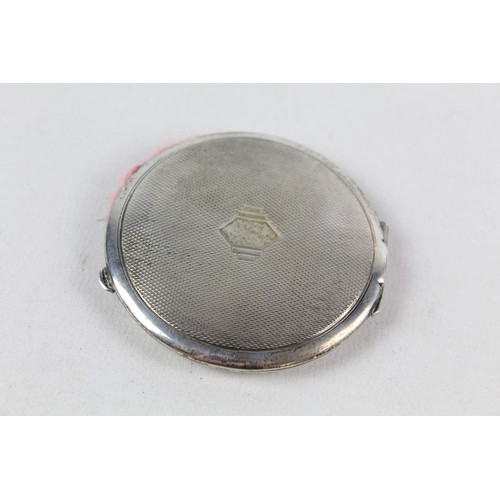 191 - Vintage Ladies Hallmarked 1936 Birmingham STERLING SILVER Vanity Compact (41g)