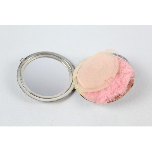 191 - Vintage Ladies Hallmarked 1936 Birmingham STERLING SILVER Vanity Compact (41g)