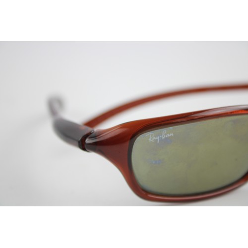 230 - Classic Unisex RAY-BAN CUTTERS Brown Framed Sports Style SUNGLASSES Cased