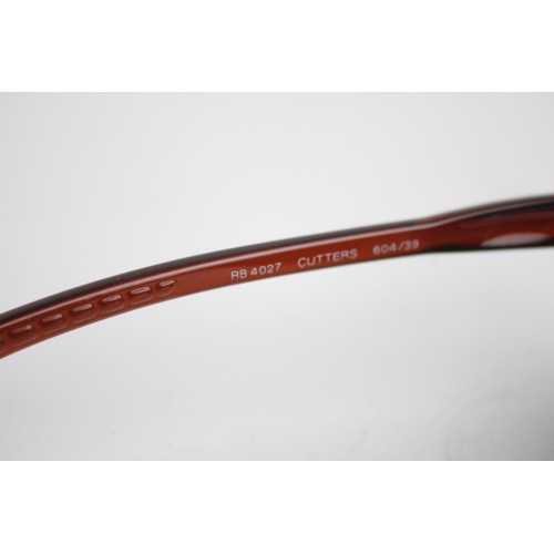 230 - Classic Unisex RAY-BAN CUTTERS Brown Framed Sports Style SUNGLASSES Cased