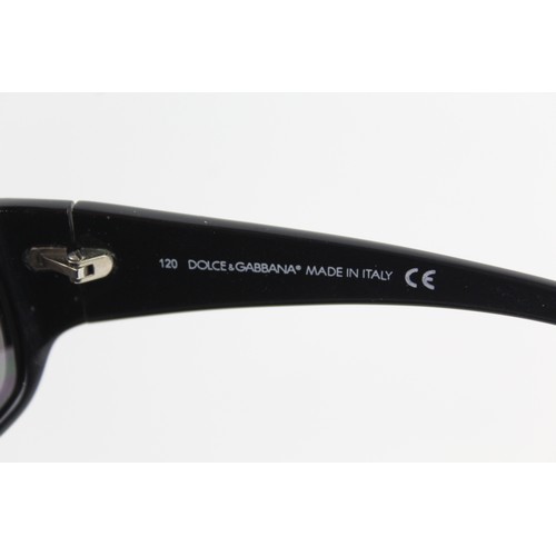 49 - Statement Ladies D&G Dolce & Gabbana Black Framed SUNGLASSES w/ Diamante Detail