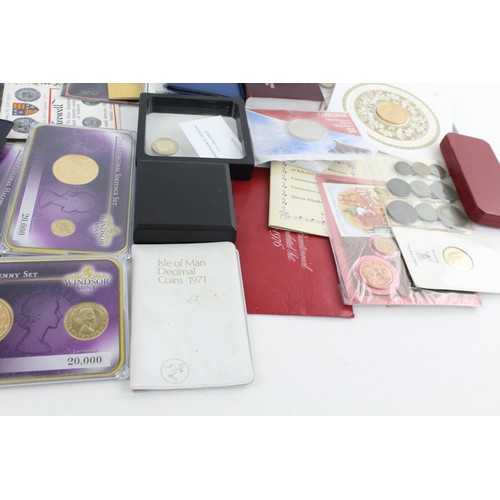 80 - Job Lot of Assorted Coin Sets Inc GB, Jersey, America Etc