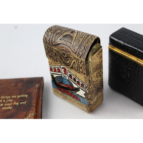 246 - 8 x Assorted Vintage TOBACCIANA Inc Snuff, Vestas, Silver Plate, Leather Etc