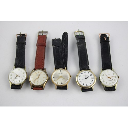 104 - 5 x Vintage Gents WRISTWATCHES Hand-Wind Inc Sekonda, Walker Etc