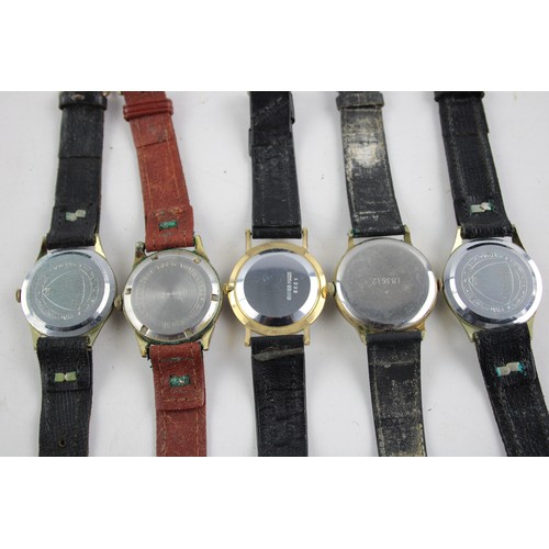 104 - 5 x Vintage Gents WRISTWATCHES Hand-Wind Inc Sekonda, Walker Etc