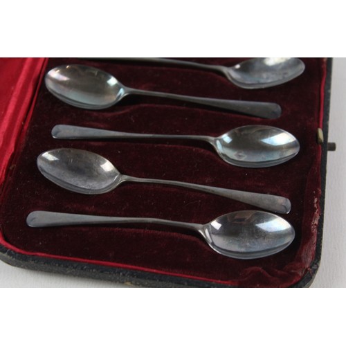 100 - 6 x Vintage Hallmarked 1931 Birmingham STERLING SILVER Teaspoons Cased (35g)